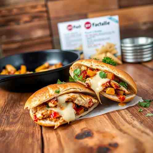 Skillet Chicken Fajita Sandwich - Easy Homemade Recipe